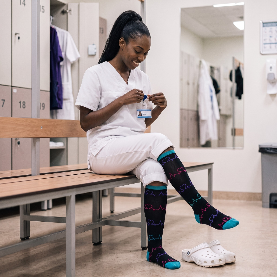 Chaussettes de compression anti-jambes lourdes