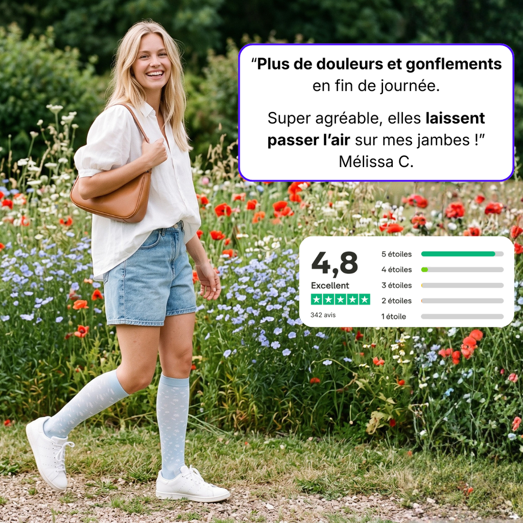 Chaussettes de compression anti-jambes lourdes