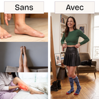 Chaussettes de compression anti-jambes lourdes