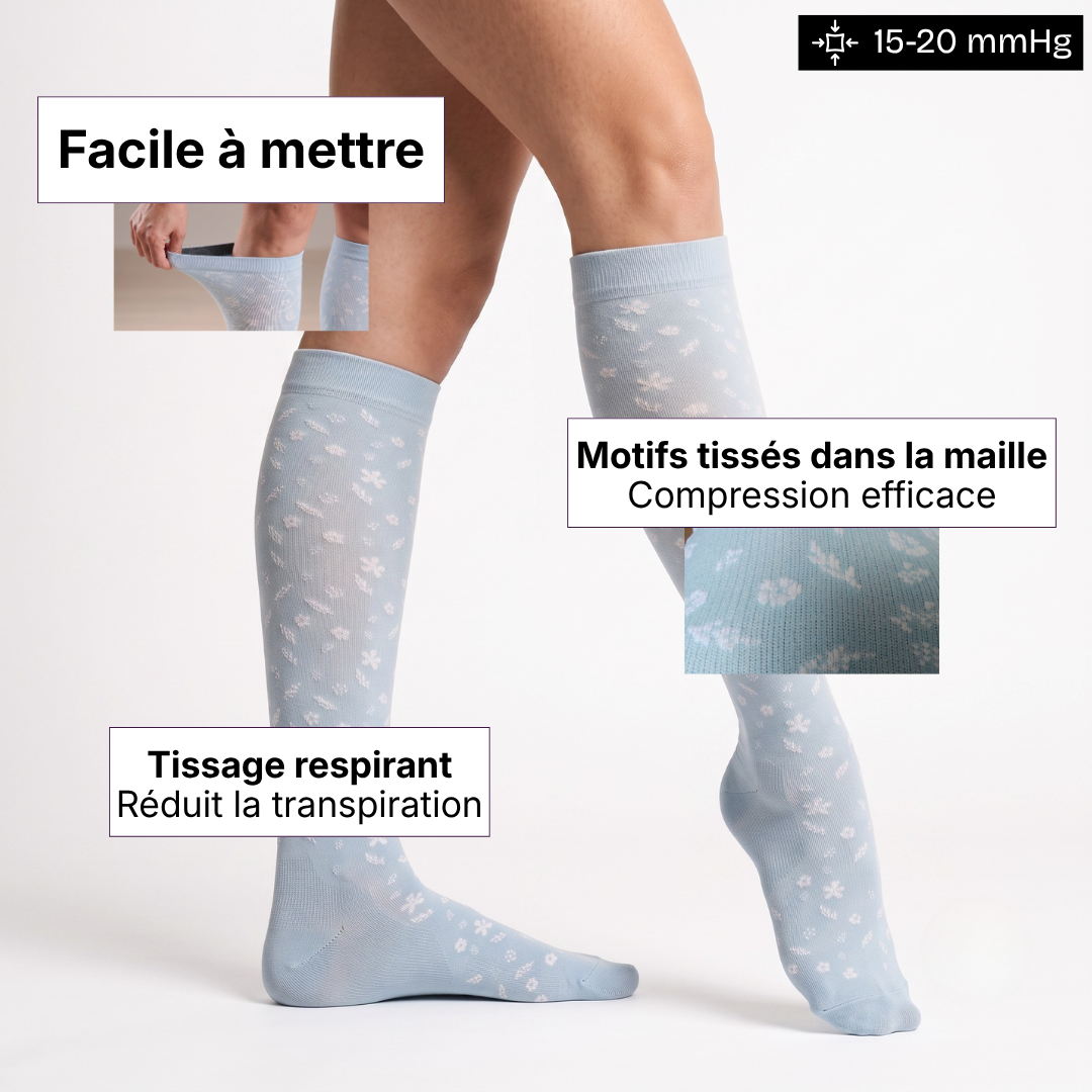Chaussettes de compression anti-jambes lourdes