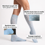 Chaussettes de compression anti-jambes lourdes