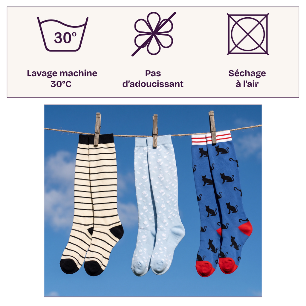 Chaussettes de compression anti-jambes lourdes