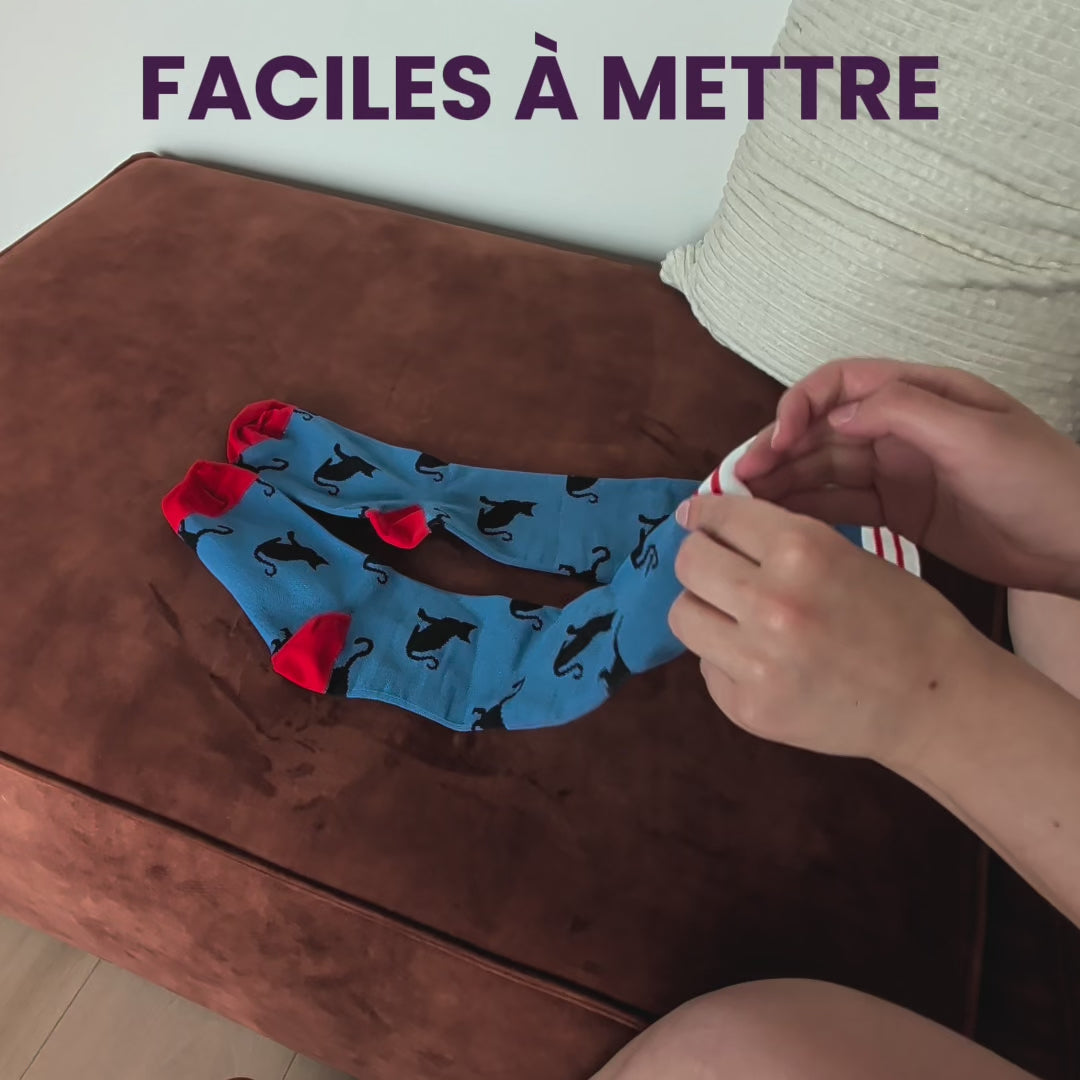 Chaussettes de compression anti-jambes lourdes